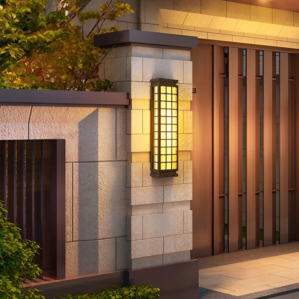 Classic Rectangular T5 Waterproof Vintage Outdoor Wall Lights Fixture - Lumpaz