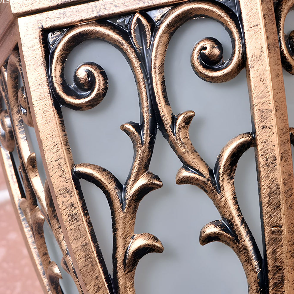 Outdoor Vintage Bronze Wall Light 1-light Wall-Mount Lantern - Lumpaz