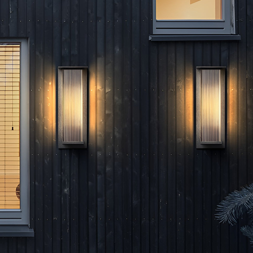 Rectangular Waterproof LED 3w Modern Outdoor Solar Wall Sconces Lighting - Lumpaz
