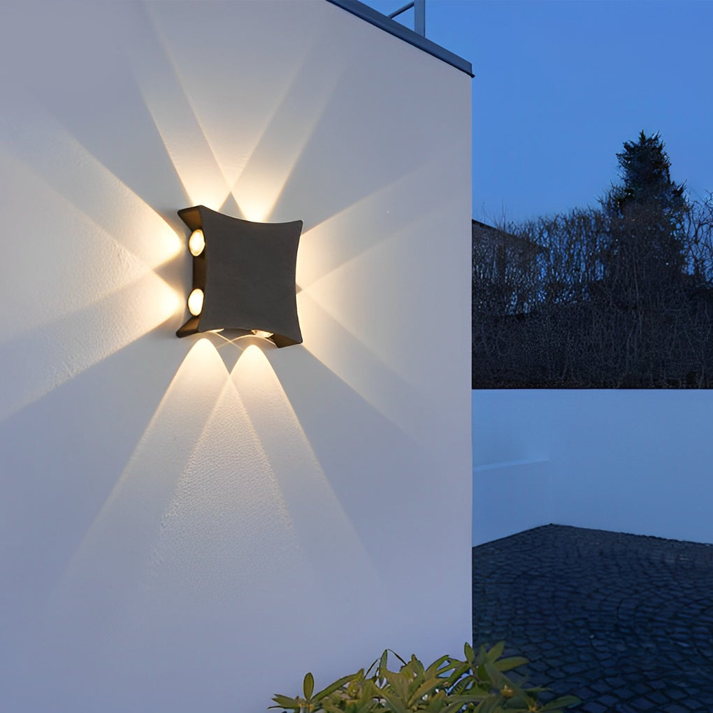 Unique Star Up and Down Lighting LED Waterproof Black Modern Wall Lamp - Lumpaz