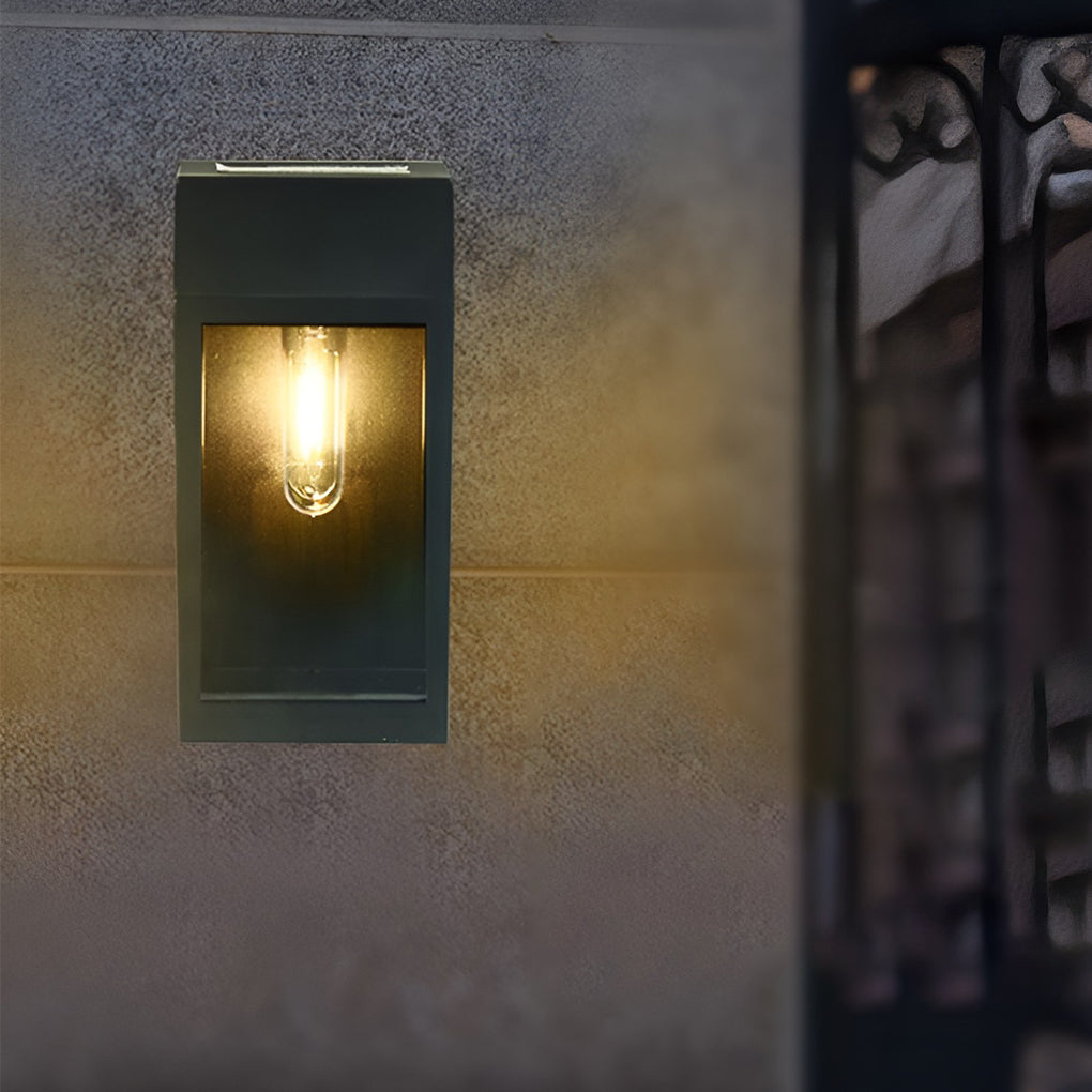 Rectangular Glass LED Waterproof Light-controlled Solar Wall Lamp - Lumpaz