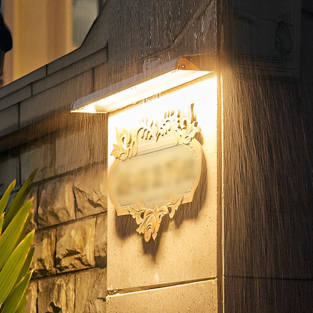 Rectangular Adjustable Waterproof LED Modern Signboard Solar Wall Lamp - Lumpaz