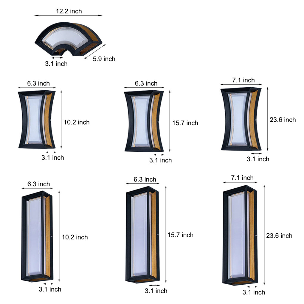 Minimalist Waterproof Creative Aluminum Modern Outdoor Wall Light - Lumpaz
