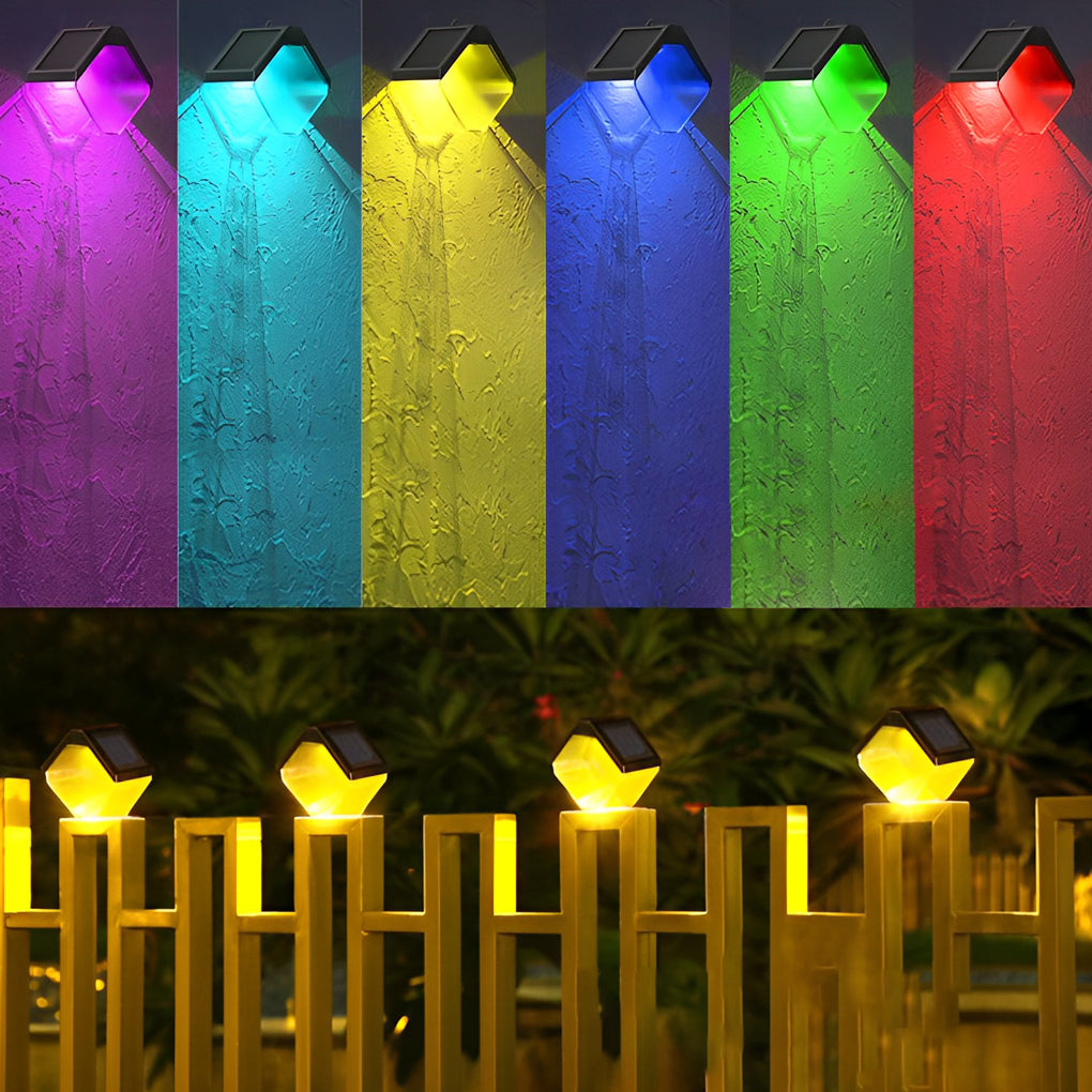 2Pcs Waterproof LED Multi Color Light Modern Solar Wall Washer Light - Lumpaz