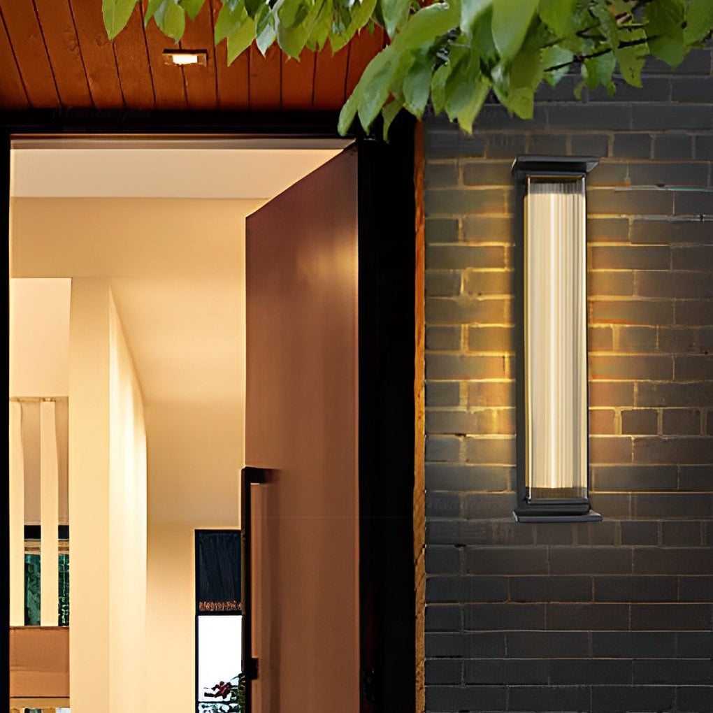 Creative Strip Waterproof Black Modern LED Wall Lamp Outdoor Wall Lights - Lumpaz