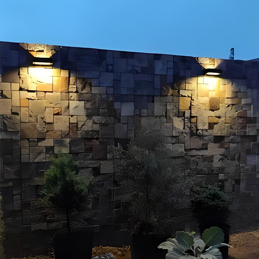 Waterproof LED Up and Down Lights Motion Sensor Modern Solar Wall Lamp - Lumpaz