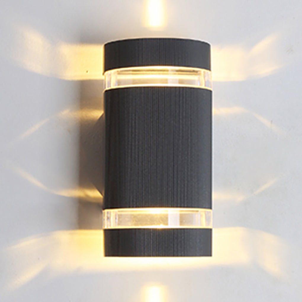 Square Round Waterproof Up And Down Lighting LED Modern Wall Sconces - Lumpaz