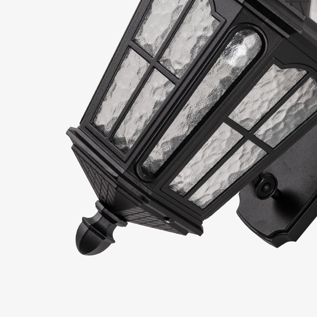 Retro Waterproof LED Aluminum Black Vintage Solar Outdoor Wall Light - Lumpaz