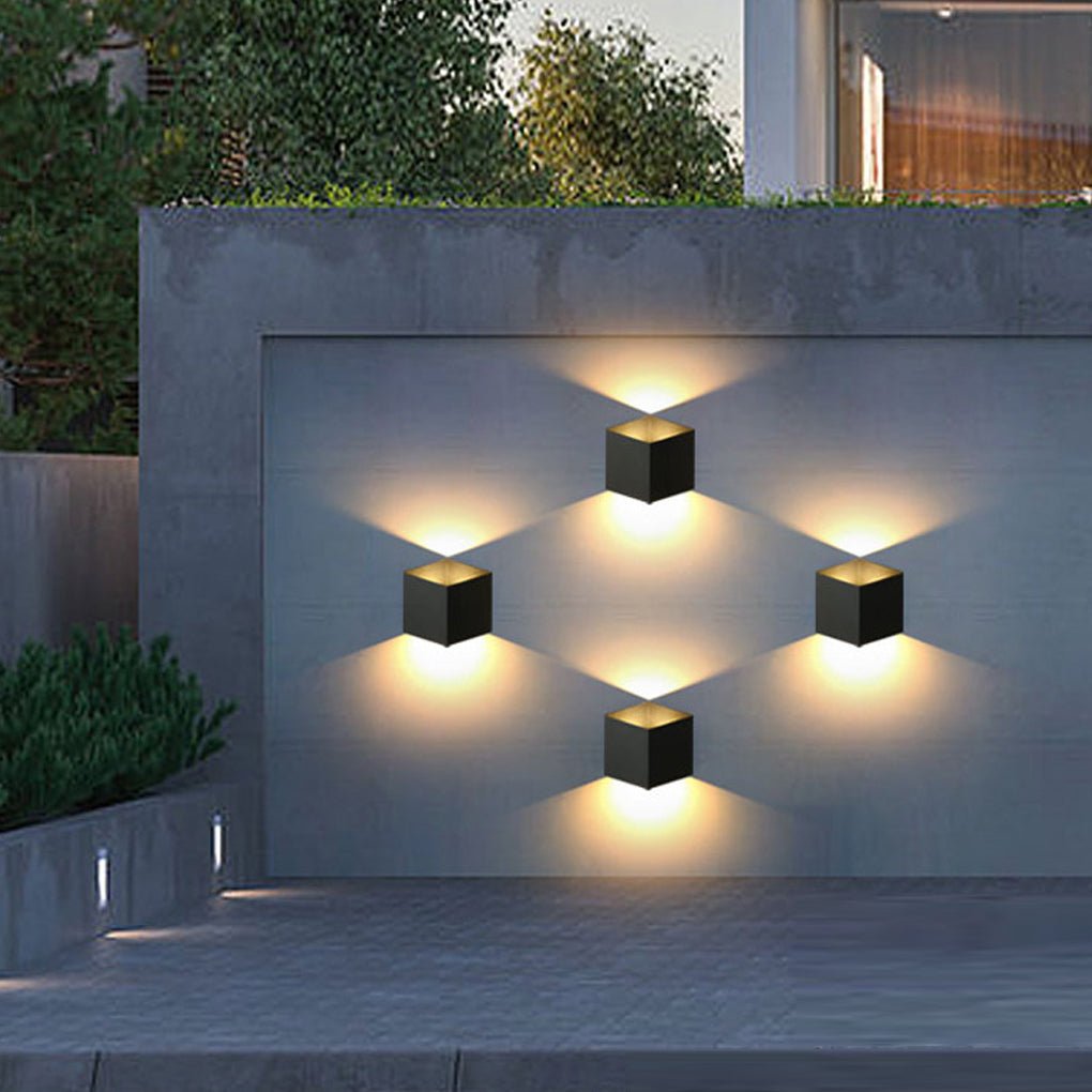 Square Waterproof up and down Lighting LED Modern Outdoor Wall Lights - Lumpaz
