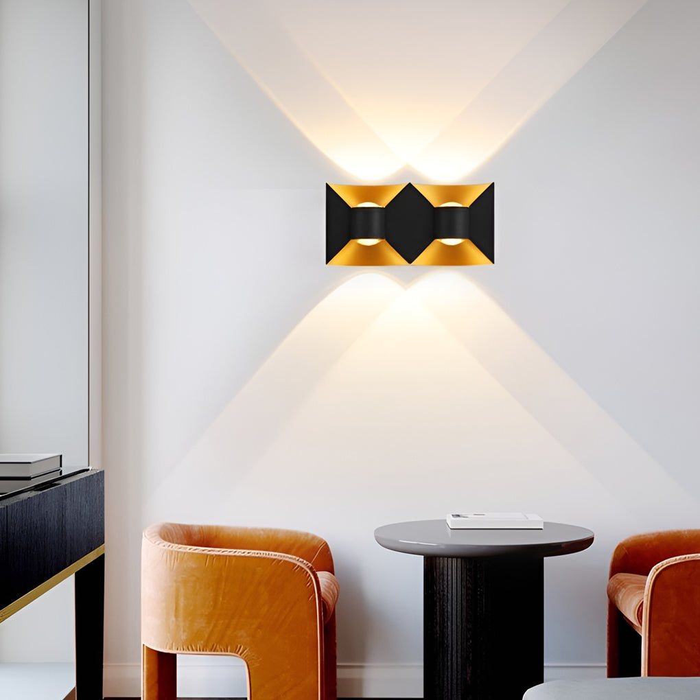 Square Up and Down Lights 6W LED Waterproof Modern Outdoor Sconces - Lumpaz