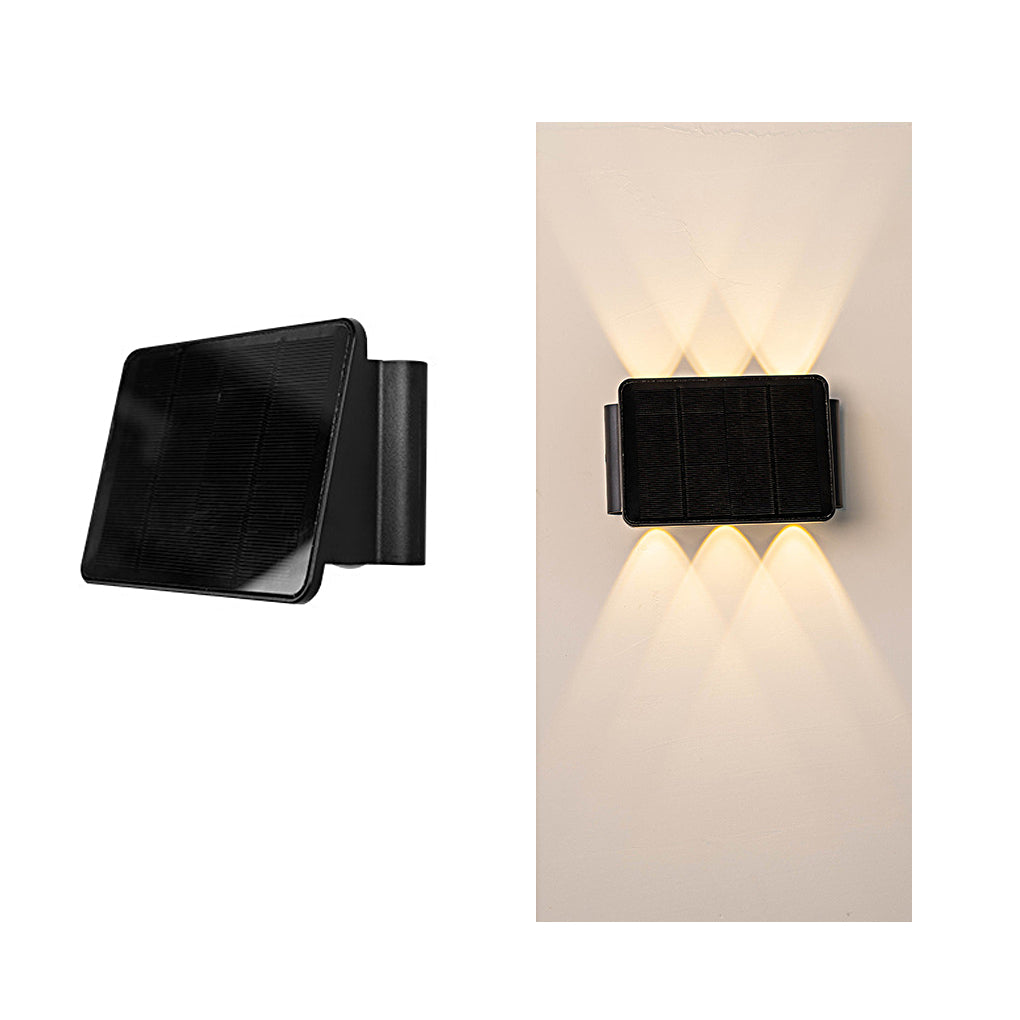 Up and Down Lighting LED Waterproof Black Modern Solar Wall Lights - Lumpaz