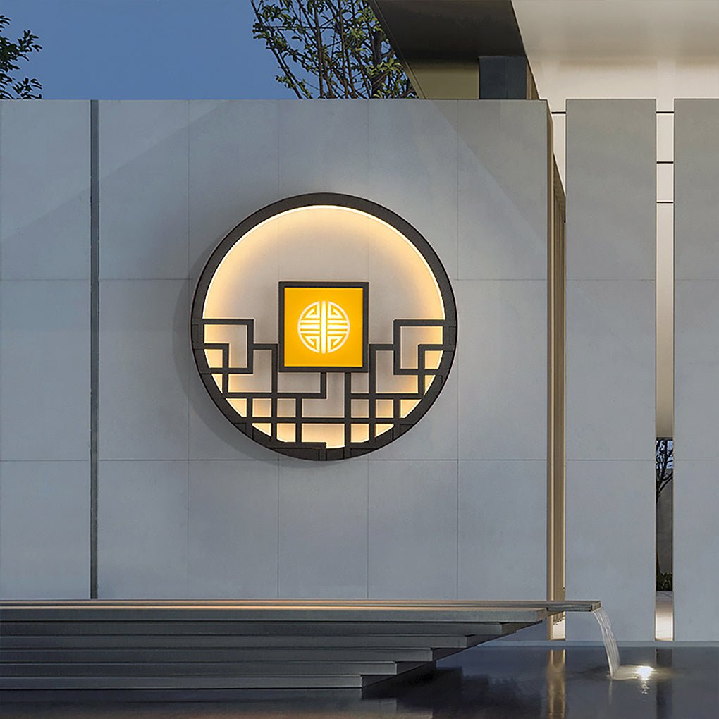 Asian Style Outdoor LED Landscape Decorative Lighting Wall Lamp for Villa Courtyard - Lumpaz