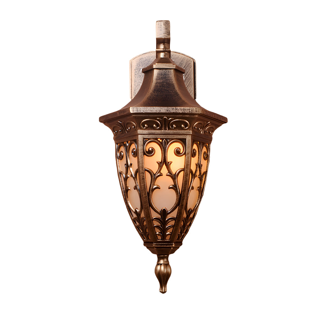 Outdoor Vintage Bronze Wall Light 1-light Wall-Mount Lantern - Lumpaz