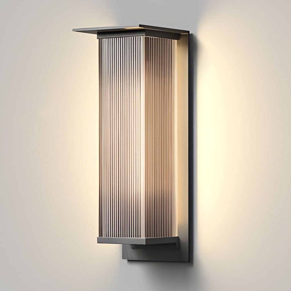 Rectangular Waterproof LED 3w Modern Outdoor Solar Wall Sconces Lighting - Lumpaz