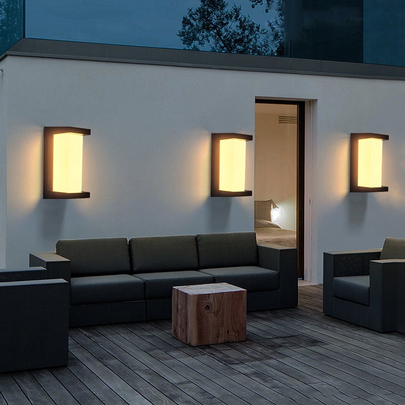 Creative Geometric Waterproof Black Modern Outdoor Wall Lights Wall Lamp - Lumpaz