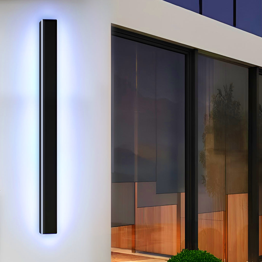 Black Long Strip LED RGB Outdoor Waterproof Wall Light - Lumpaz