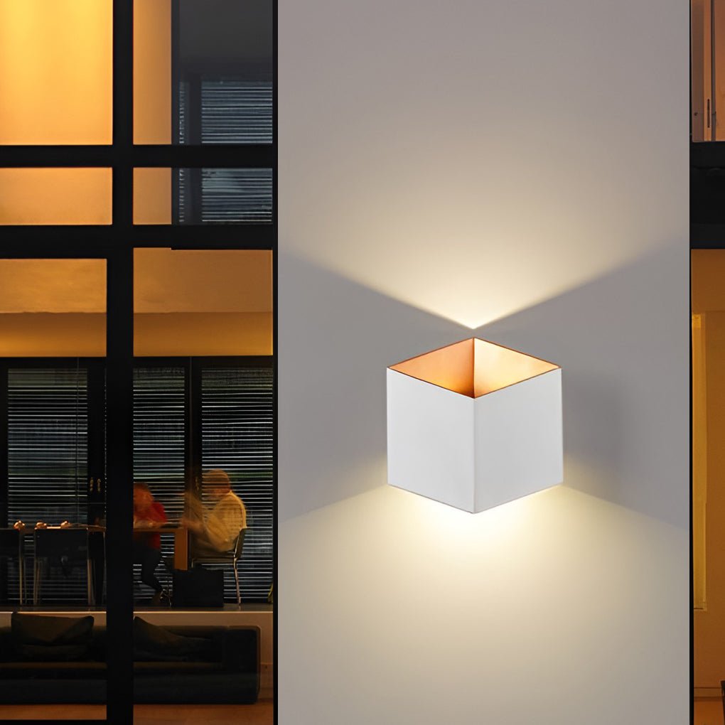 Square Waterproof up and down Lighting LED Modern Outdoor Wall Lights - Lumpaz