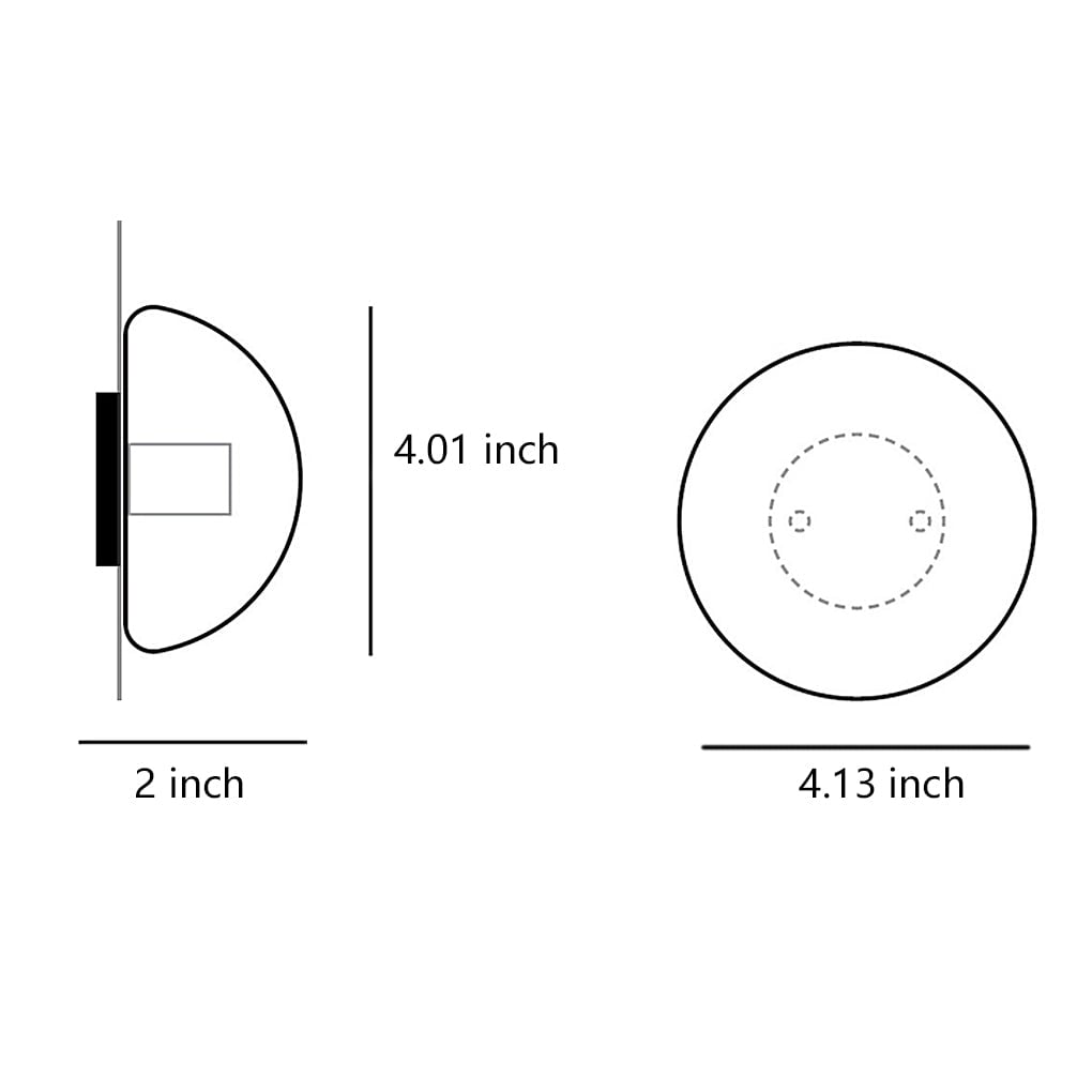 Round Bowl Glass LED Waterproof Transparent Rustic Outdoor Wall Lights - Lumpaz