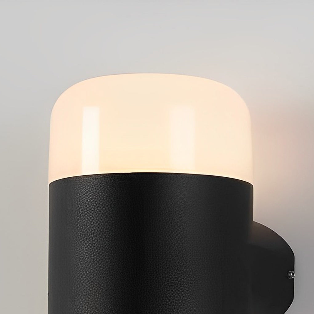 Round Up and Down Light LED Waterproof Black Modern Outdoor Wall Lamp - Lumpaz