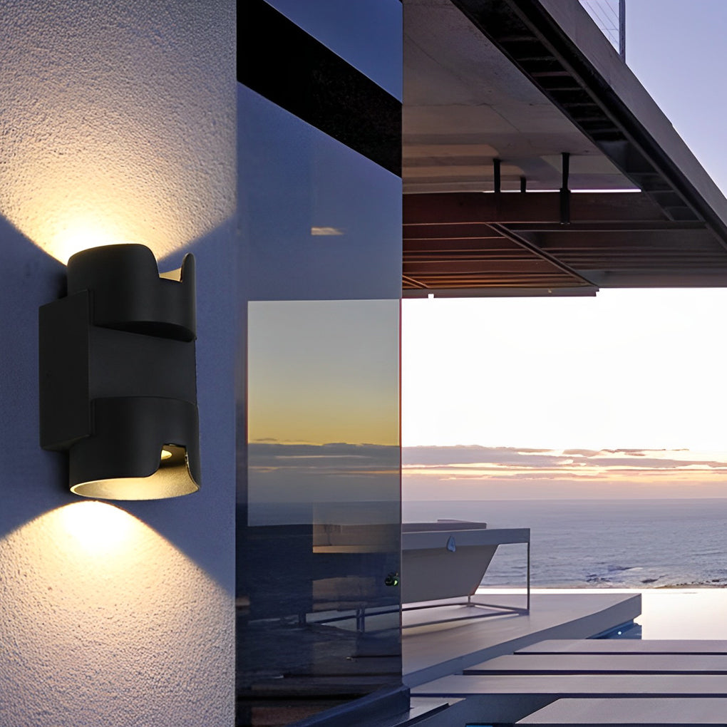Waterproof Up and Down Light LED Black Modern Wall Washer Light Wall Lamp - Lumpaz
