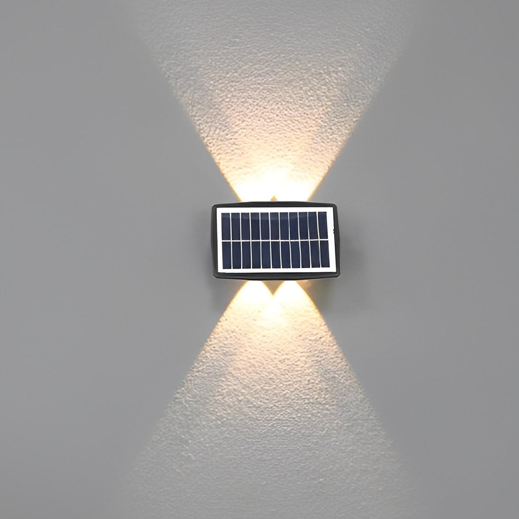 Rectangular Up and Down Lights LED Waterproof Black Modern Wall Lamp - Lumpaz
