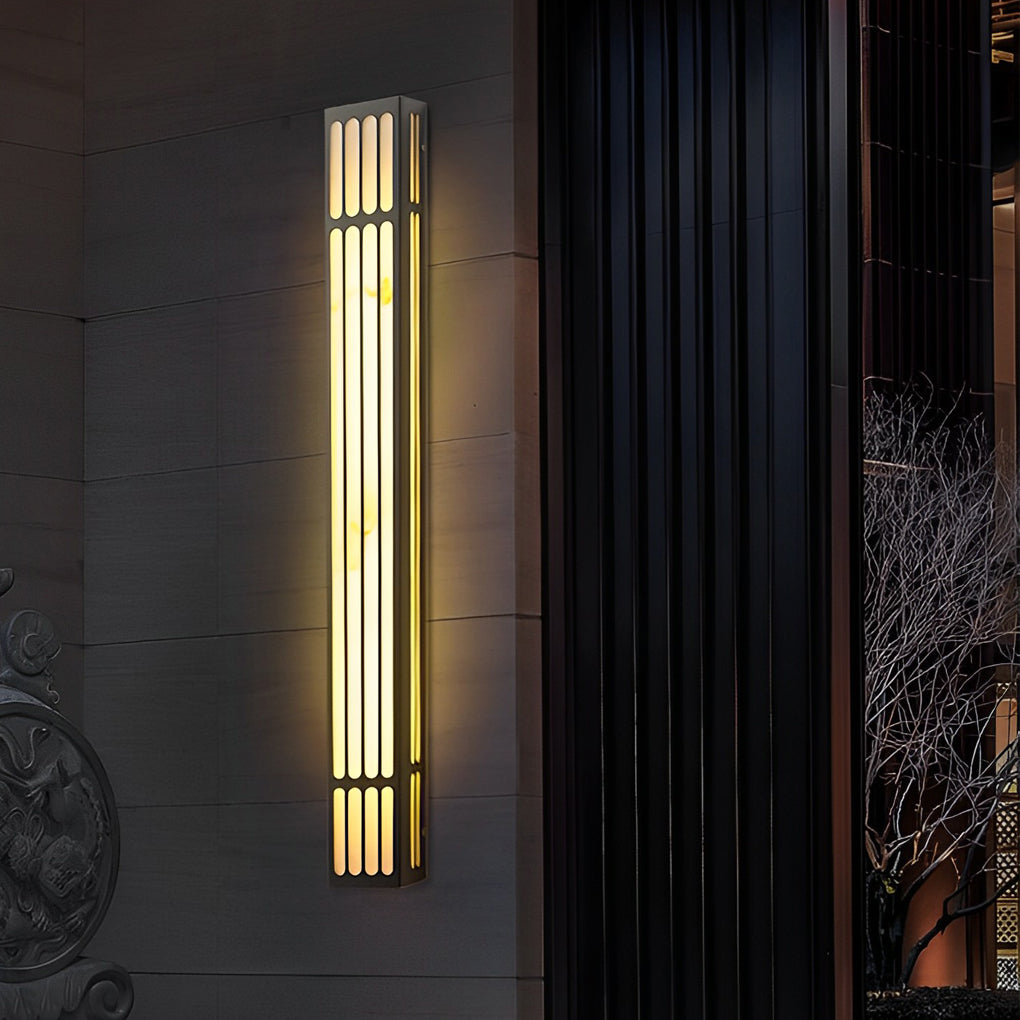 31.5 In. Long Strip Rectangular Waterproof Black Outdoor Wall Lamp - Lumpaz