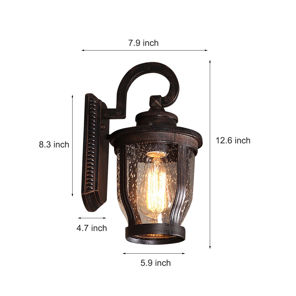 Retro Creative Waterproof Bubbles Glass Vintage Outdoor Wall Lights - Lumpaz