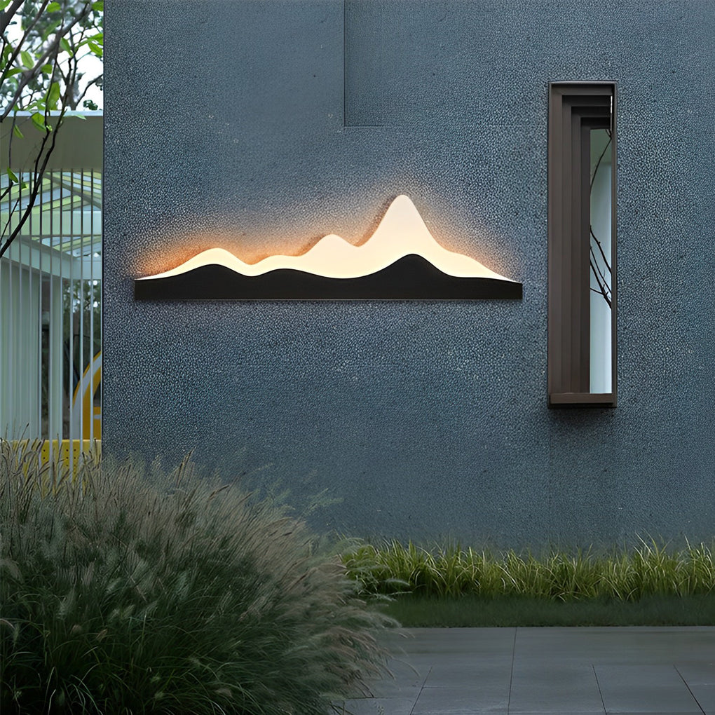 Mountain Scenery Creative Waterproof LED Modern Outdoor Wall Lights - Lumpaz
