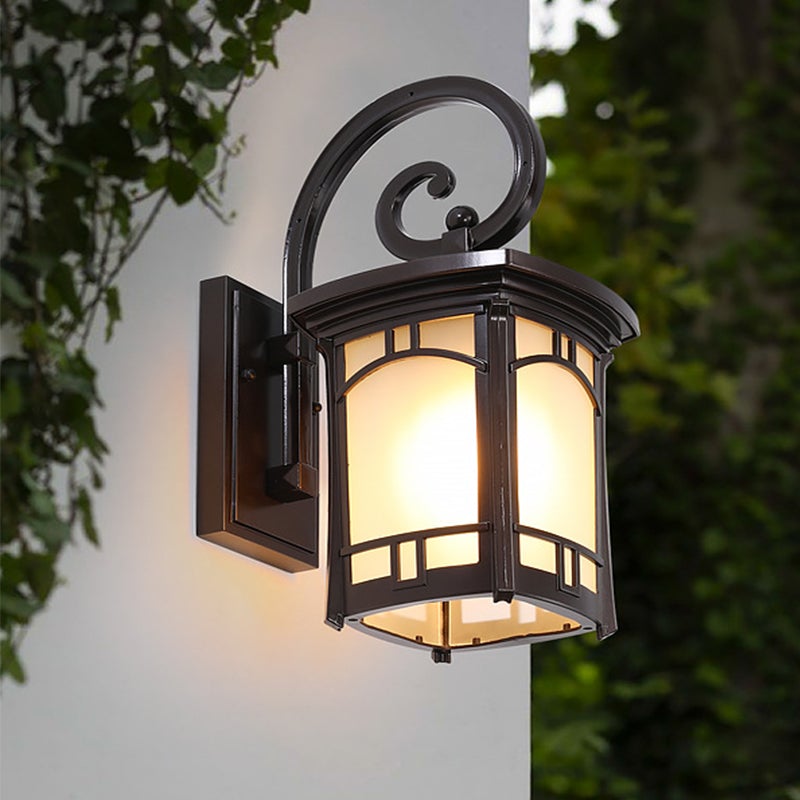 Vintage Striped Glass Shade Waterproof Modern Outdoor Wall Lights - Lumpaz