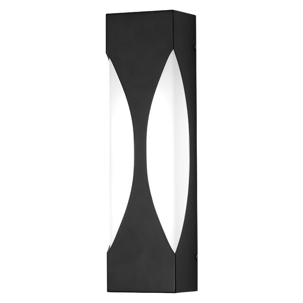 Creative Rectangular Waterproof LED Black Modern Outdoor Wall Sconce Lighting - Lumpaz