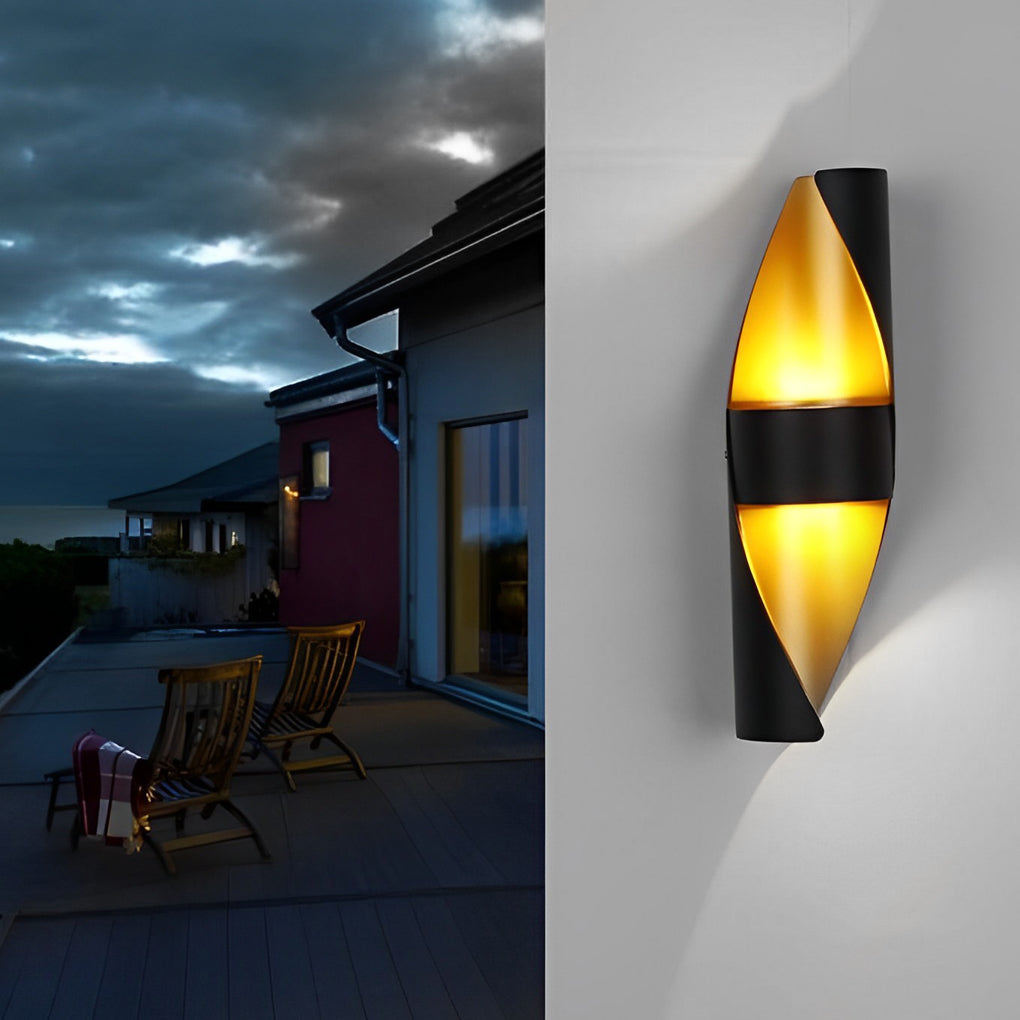 Circular Waterproof Up and Down Lighting COB Modern Outdoor Wall Lights - Lumpaz