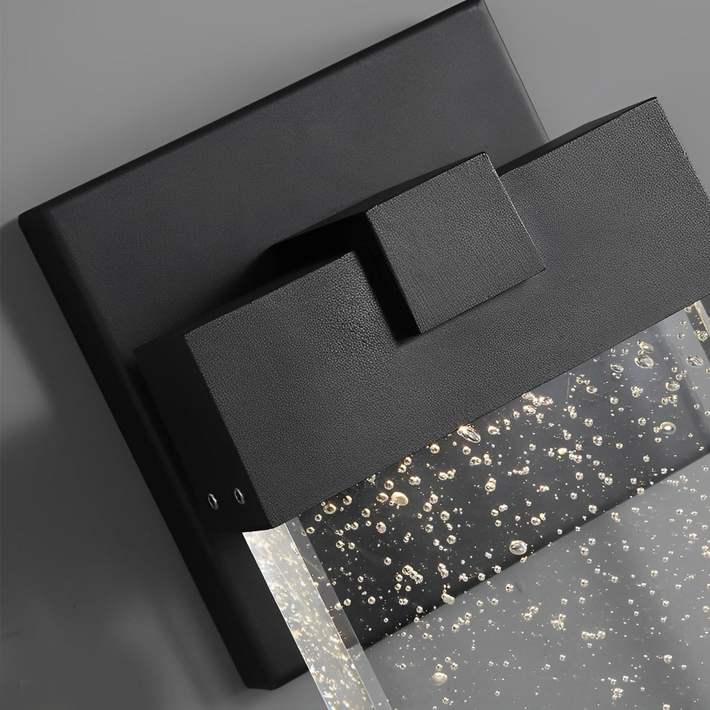 Rectangular Bubble Crystal LED Outdoor Wall Lamp - Lumpaz