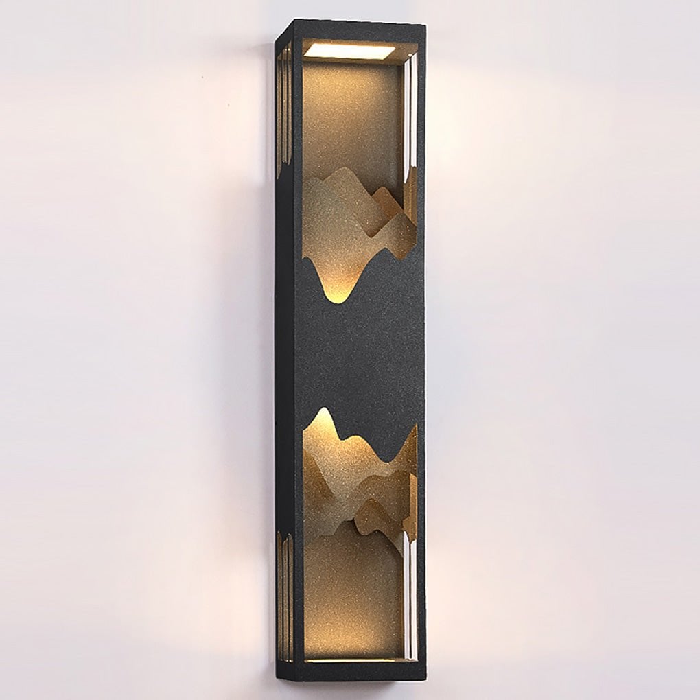Mountain Scenery LED up Down Lighting Waterproof Solar Wall Lamp Porch Lights - Lumpaz