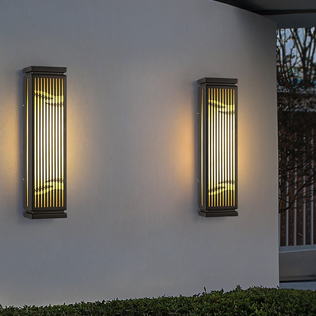 Waterproof Villa Courtyard Gate Unique Hollowed Design Wall Lamp for Outdoor - Lumpaz