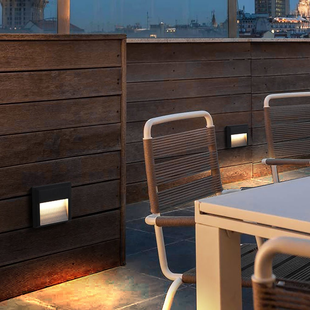 Waterproof Outdoor LED Step Lights Corner Lamp for Villa Courtyard Garden - Lumpaz