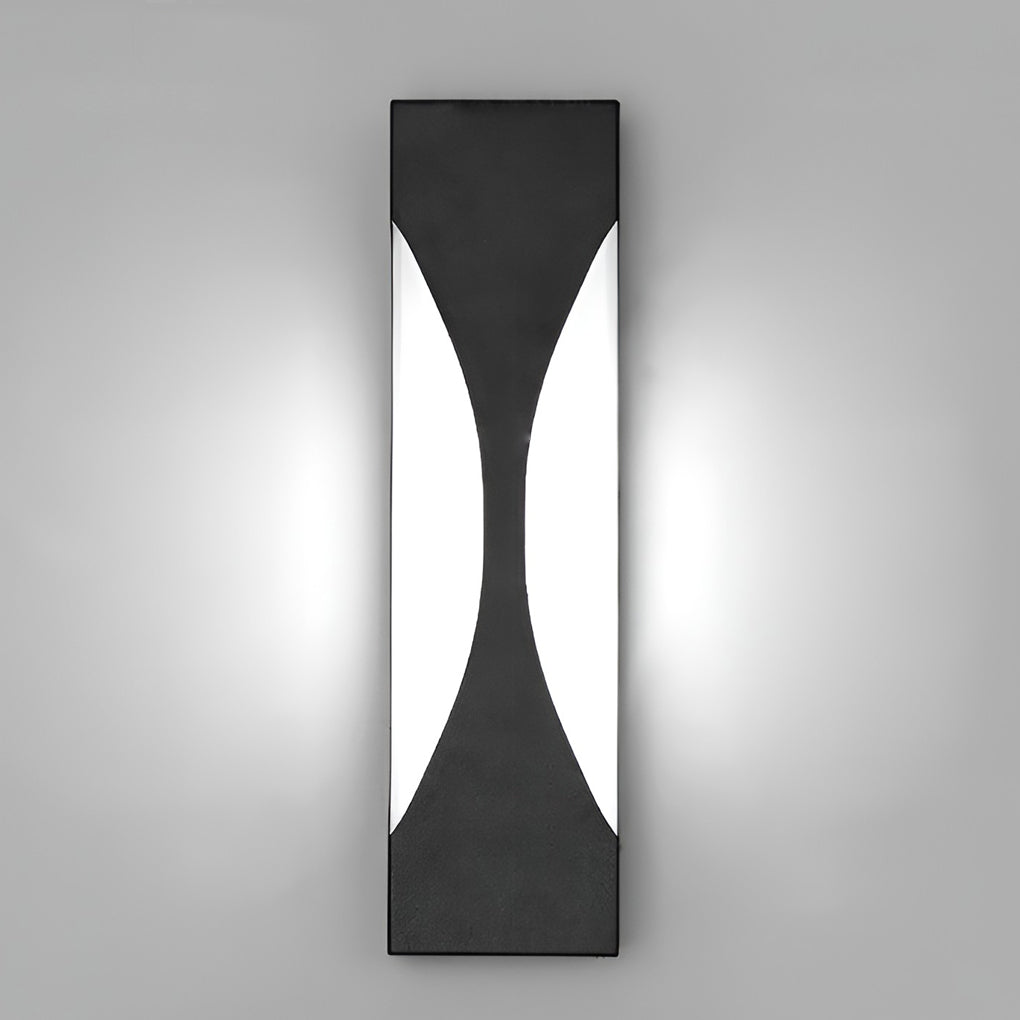 Creative Rectangular Waterproof LED Black Modern Outdoor Wall Sconce Lighting - Lumpaz