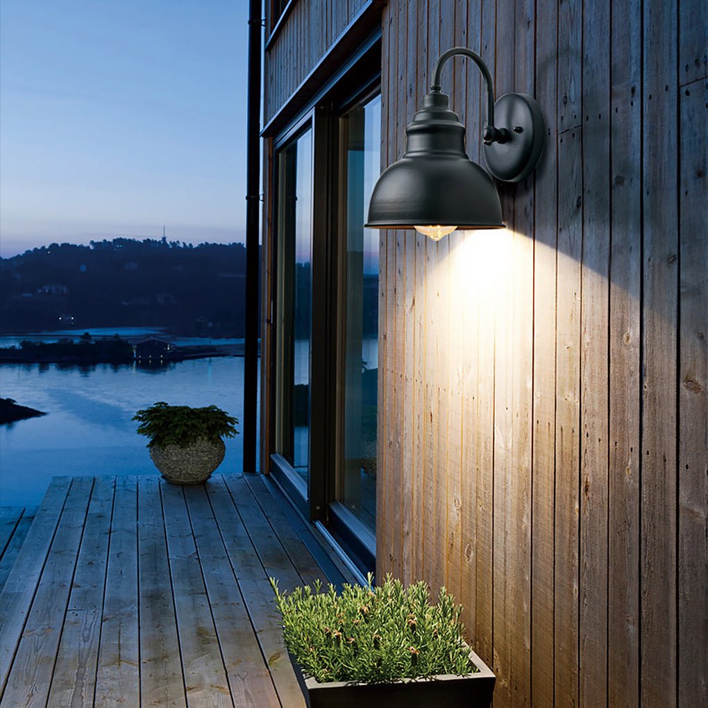 Retro Outdoor Waterproof Balcony Exterior Wall Light Gate Light with Light Sense - Lumpaz