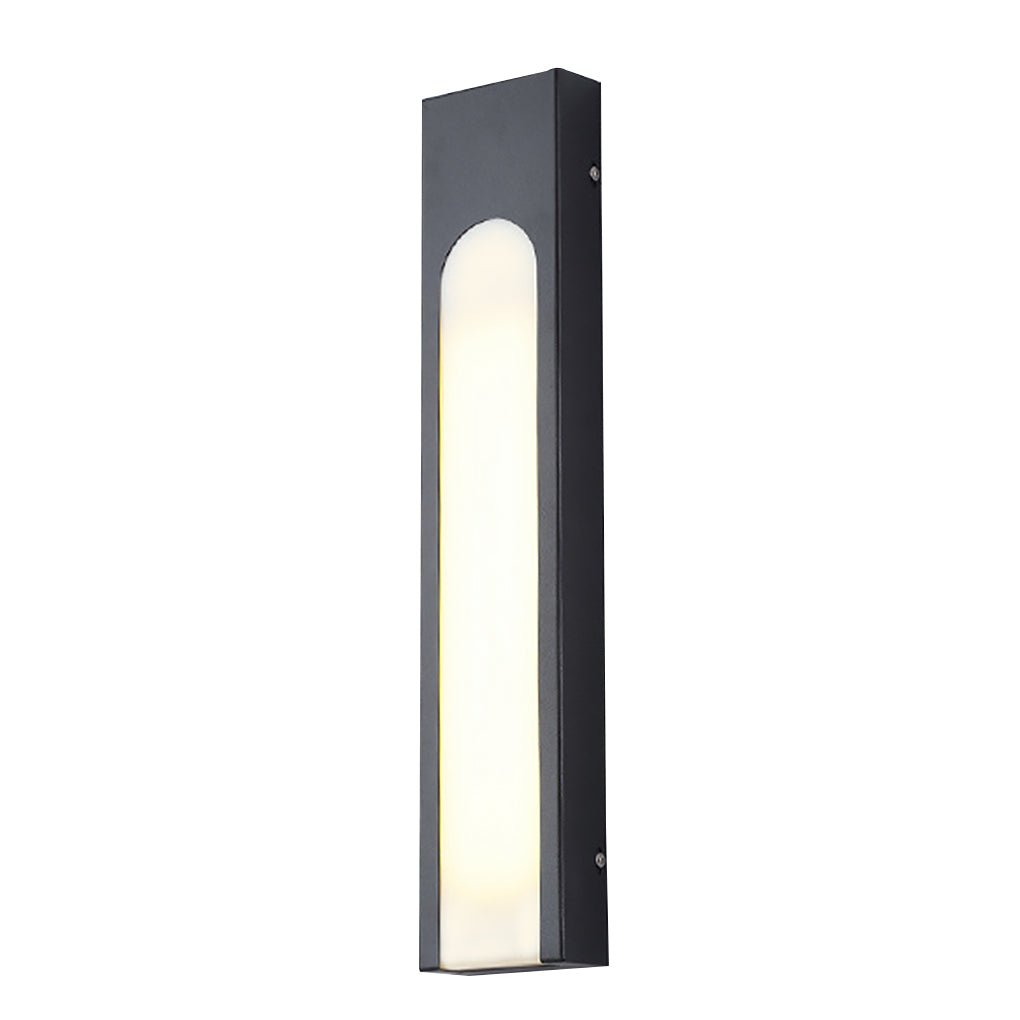 Arched Trapezoid Waterproof Black LED Modern Outdoor Wall Lights Wall Lamp - Lumpaz
