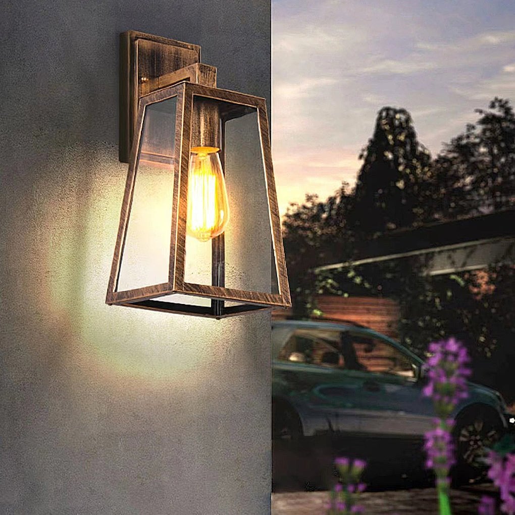 Vintage Industrial Style Glass Sconce Waterproof Outdoor Wall Lights Wall Lamp - Lumpaz