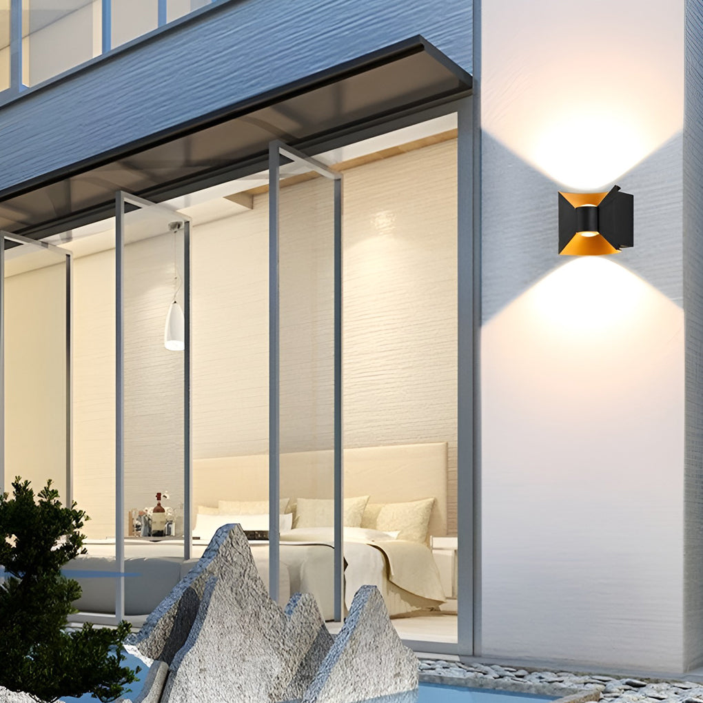 Square Up and Down Lights 6W LED Waterproof Modern Outdoor Sconces - Lumpaz