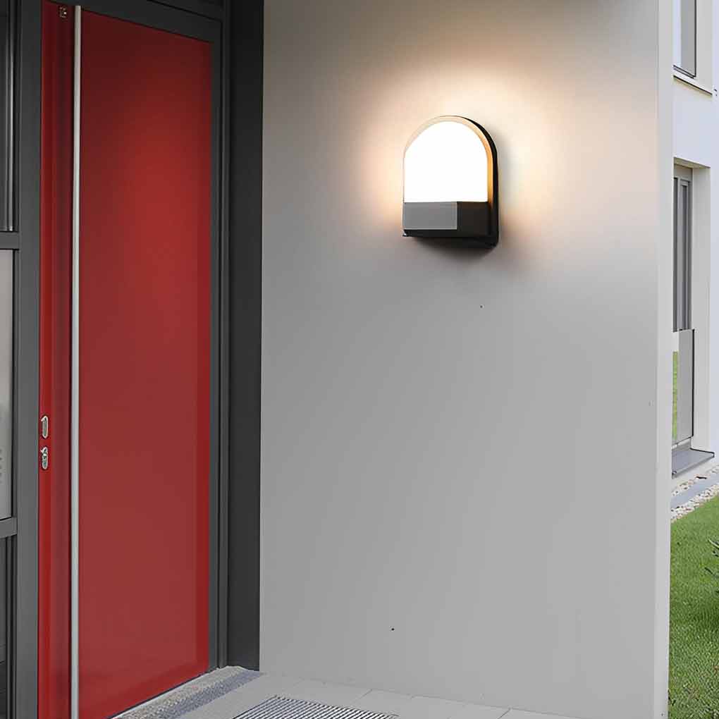 Minimalist Waterproof LED Dark Gray Modern Outdoor Wall Lamp Exterior Lights - Lumpaz