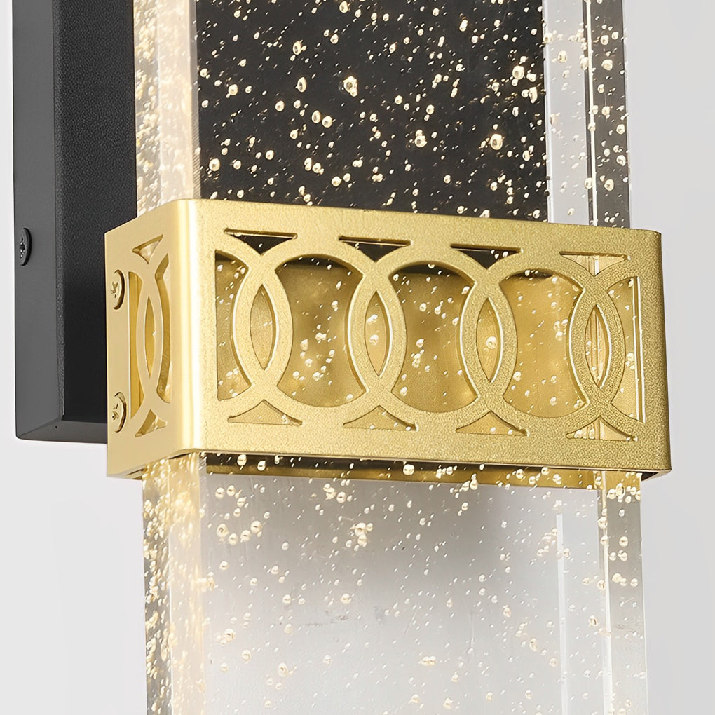 Bubbles Crystal LED Waterproof Black Simple Modern Outdoor Wall Lights - Lumpaz