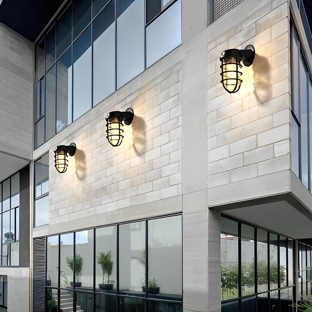 Retro Cage Shape LED 4w Waterproof American-style Outdoor Wall Lamp - Lumpaz