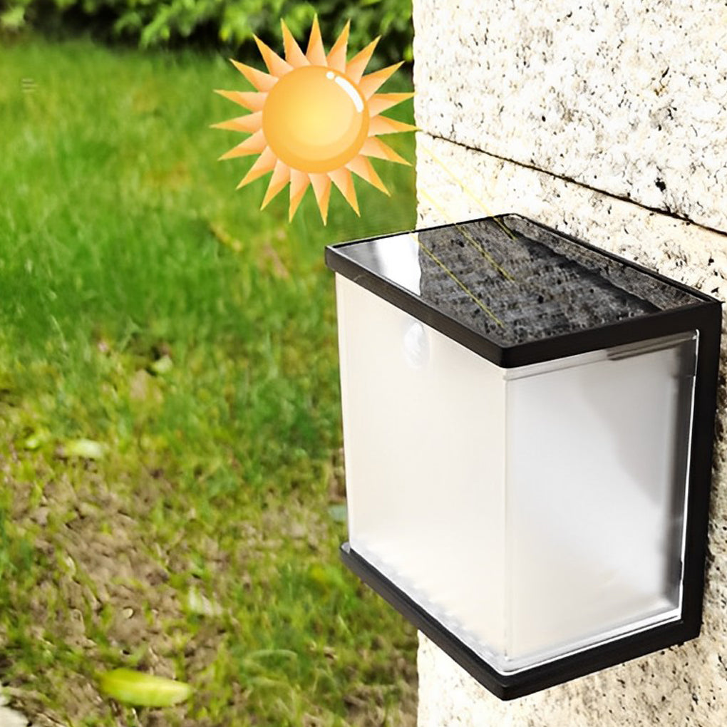 Square Intelligent Motion Sensor LED Waterproof Solar Outdoor Lights - Lumpaz