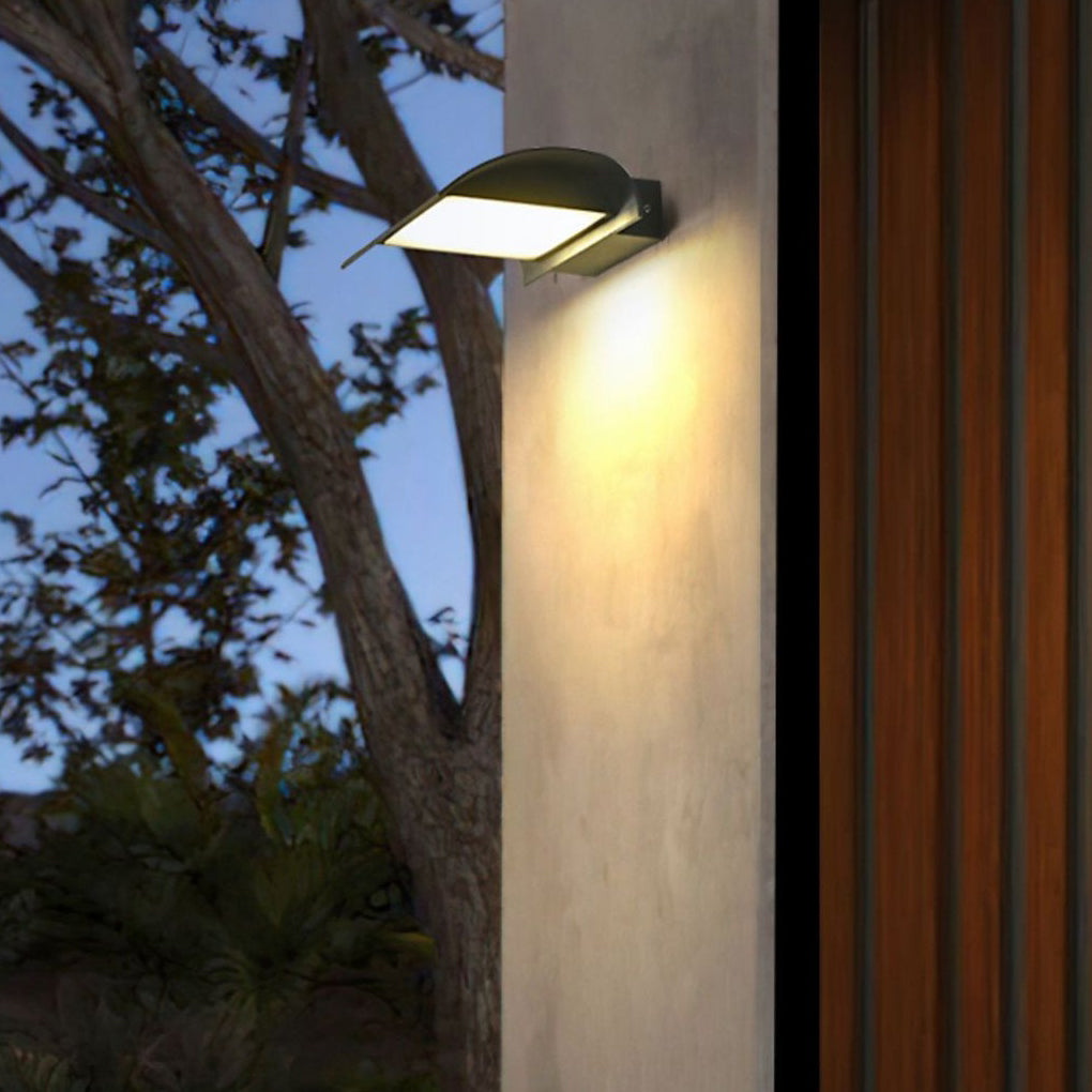 Curved Outdoor Waterproof LED Black Modern Minimalist Wall Lamp Exterior Lighting - Lumpaz