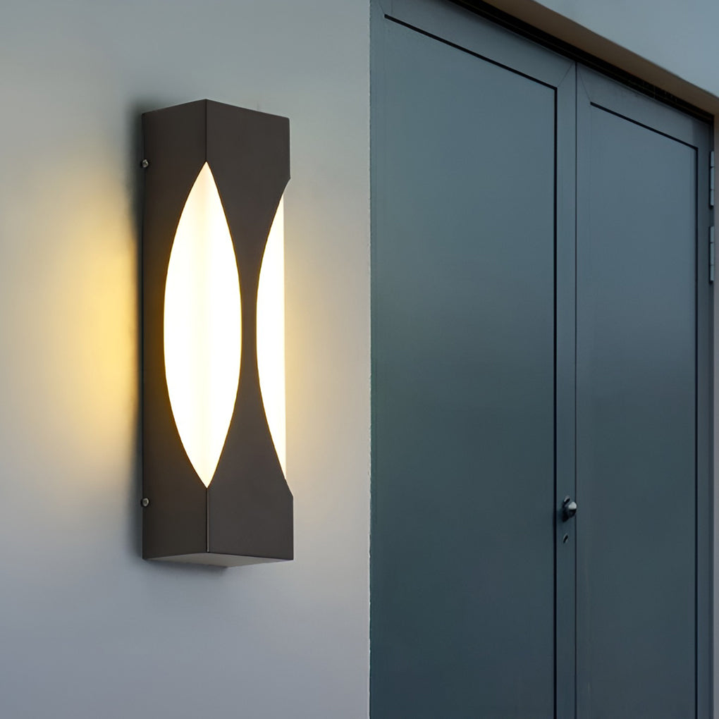 Creative Rectangular Waterproof LED Black Modern Outdoor Wall Sconce Lighting - Lumpaz