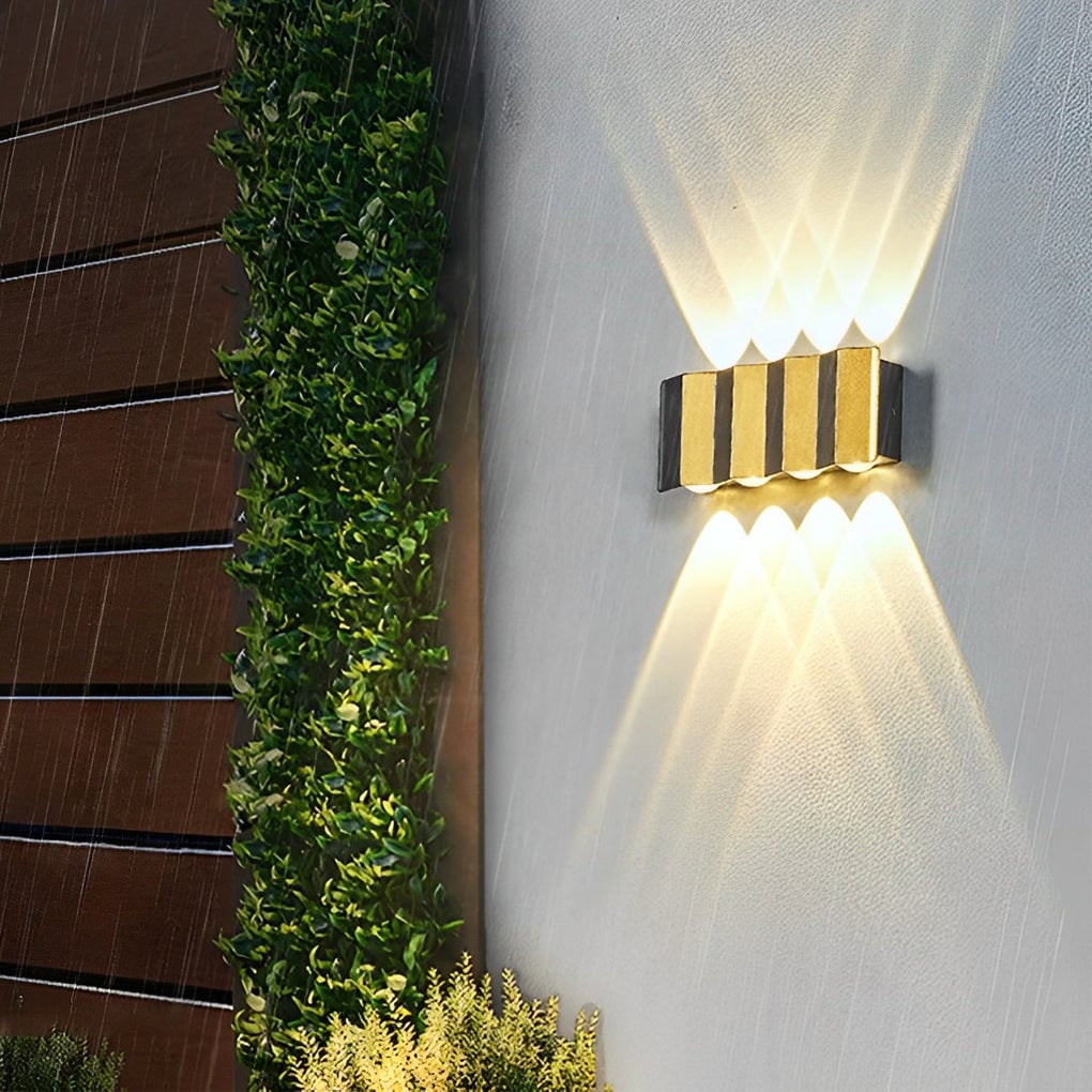 Wavy Creative Up and Down Light LED Waterproof Modern Wall Lights Fixture - Lumpaz