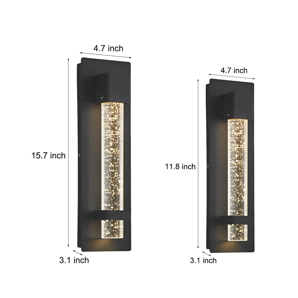 11.8 Inch Waterproof Hardwired Bubbles Glass Outdoor Wall Light - Lumpaz