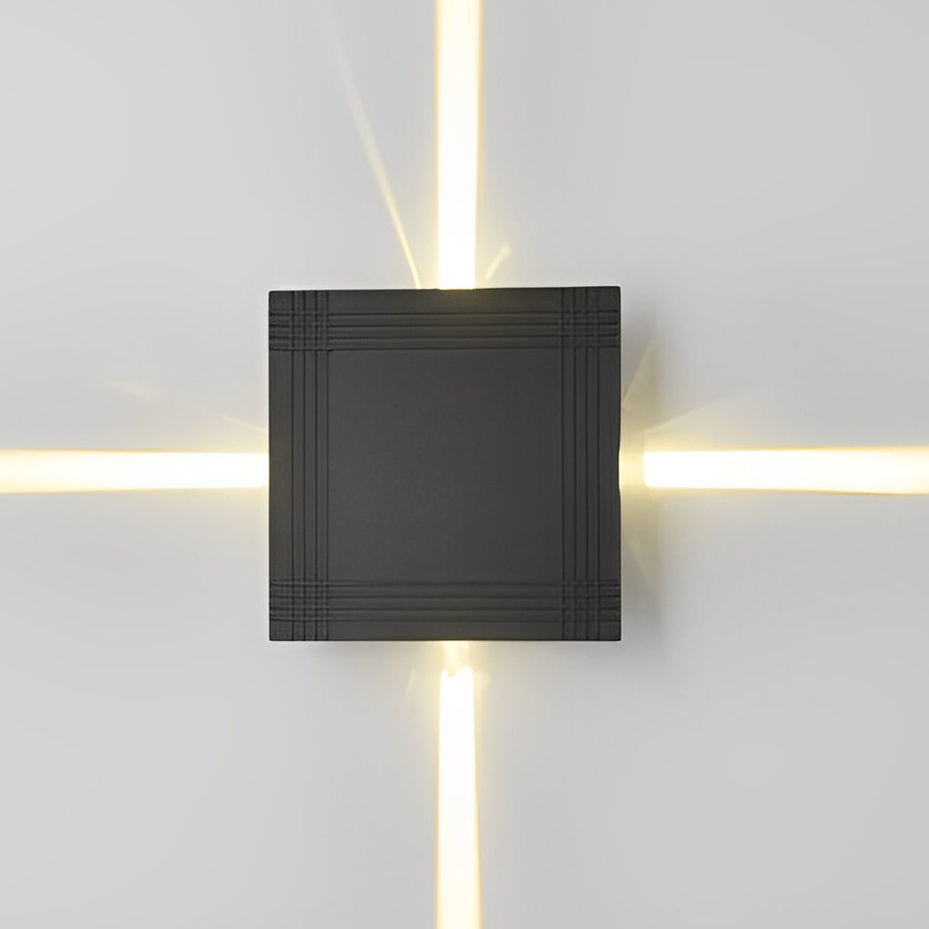 Round Square LED 12W Cross Star Lights Waterproof Modern Wall Lamp - Lumpaz