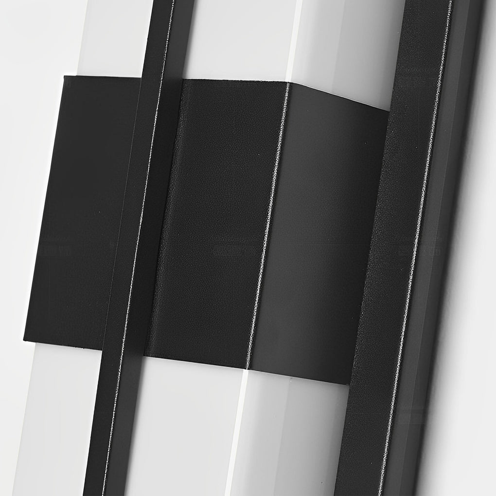 Creative Rectangular LED Waterproof Black Modern Outdoor Wall Lamp - Lumpaz